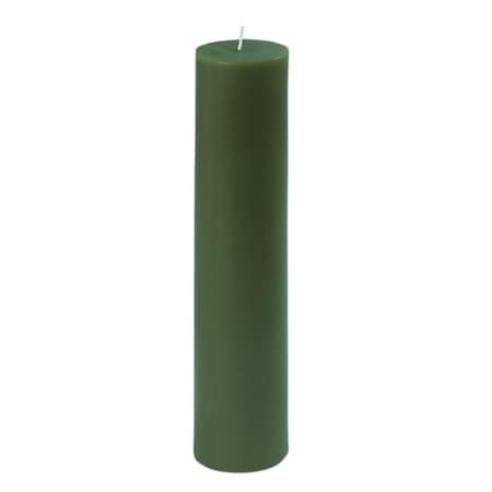 2 X 9 In. Hunter Green Pillar Candle,, 12PK